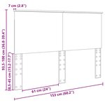 vidaXL Tête de lit Blanc brillant 150 cm Bois d'ingénierie