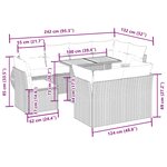 vidaXL Salon de jardin avec coussins 9 Pièces beige résine tressée