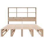 vidaXL Lit bibliothèque sans matelas 140x200 cm bois massif