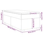 vidaXL Sommier à lattes de lit avec matelas Vert foncé 90x190 cm