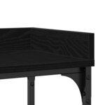 Table Console vidaXL Noire en Chêne 100x30x80 cm en Bois d'Ingénierie et Acier