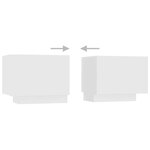 vidaXL Meuble TV avec lumières LED Blanc 200x35x40 cm