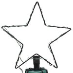 vidaXL Sapin de Noël avec piquet Bleu 108 LED 180 cm