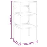 vidaXL Cadre de lavabo de salle de bain Noir 40x38x83 cm Fer