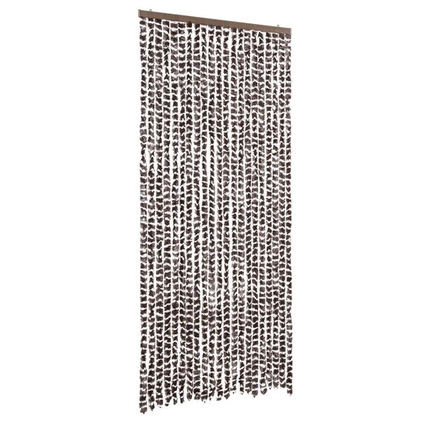 vidaXL Moustiquaire Marron et blanc 90x220 cm Chenille