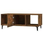vidaXL Table basse Chêne fumé 102x50x40 cm Bois d'ingénierie