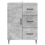 vidaXL Buffet Gris béton 66 x 34 5 x 89 5 cm Bois d'ingénierie