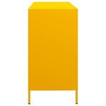 vidaXL Buffet jaune moutarde 135x39x73 5 cm acier laminé à froid