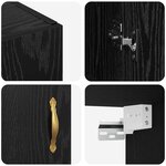 vidaXL Meuble mural Chêne noir 69 5 x 34 x 90 cm Bois d'ingénierie