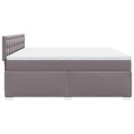 vidaXL Sommier à lattes de lit avec matelas Gris 200x200 cm Similicuir