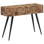 vidaXL Table console 110x34x80 cm teck de récupération massif