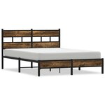 vidaXL Cadre de lit sans matelas avec tête de lit 140x200 cm