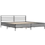 vidaXL Cadre de lit sans matelas sonoma gris 200x200 cm