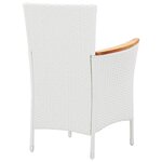 vidaXL Ensemble à manger d'extérieur 9 Pièces Résine tressée Blanc