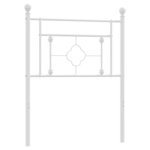 vidaXL Tête de lit métal blanc 75 cm