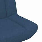 vidaXL Chaise pivotante Bleu 63 x 75 x 76 cm tissu