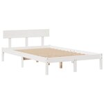 vidaXL Lit bibliothèque sans matelas blanc 135x190 cm bois pin massif