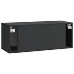 vidaXL Meuble TV mural Noir 78 5 x 31 x 30 cm Bois d'ingénierie