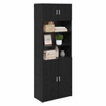 vidaXL Armoire de rangement Chêne noir 80 x 42 5 x 225 cm