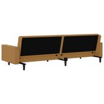 vidaXL Canapé-lit à 2 places marron velours