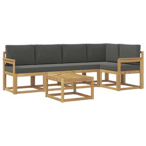 vidaXL Ensemble de canapés d'extérieur 6 pc Blanc et anthracite