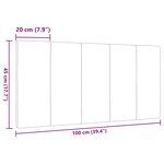 vidaXL Coussin de tête de lit noir 100 cm tissu