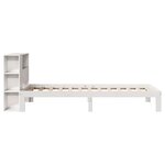 vidaXL Lit bibliothèque sans matelas blanc 90x200cm bois de pin massif