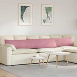 vidaXL Coussins de canapé 2 Pièces Rose 200 x 40 cm
