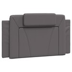 vidaXL Cadre de lit avec LED sans matelas gris 100x200 cm