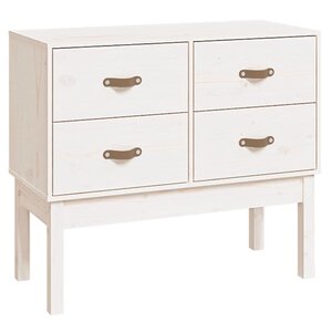 vidaXL Armoire console Blanc 90x40x78 cm Bois de pin solide