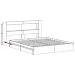 vidaXL Cadre de lit avec rangement Sonoma gris 200 x 200 cm