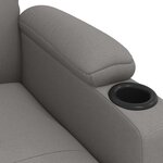 vidaXL Fauteuil de massage Taupe Tissu