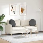 vidaXL Coussins de siège 2 Pièces Gris foncé Ø 50 cm