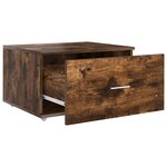vidaXL Cabinet à tiroirs Chêne fumé MDF avec placage Cabinet à tiroirs