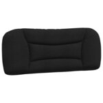 vidaXL Cadre de lit sans matelas Hvar noir 100x200 cm tissu
