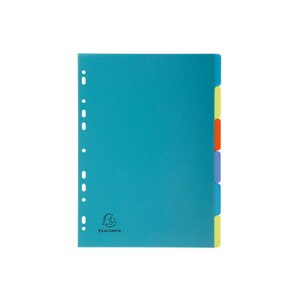 EXACOMPTA Intercalaires FOREVER en polypropylène 3/10e assortis touches neutres format A4