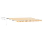 vidaXL Auvent rétractable électrique Jaune et blanc 4 5 × 3 m