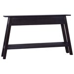 vidaXL Table console Noir 120x30x75 cm Bois d'acajou massif
