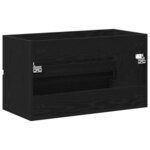 vidaXL cabinet de lavabo Chêne noir 80x38 5x45 cm Bois d'ingénierie