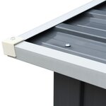 vidaXL Abri de stockage de bois Acier galvanisé 172x91x154 cm Gris