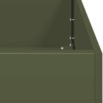 vidaXL Jardinière vert olive 80x80x80 cm acier