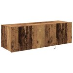 vidaXL Meuble TV mural 2 Pièces Bois Ancien 100 x 35 x 31 cm