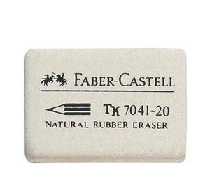 Gomme en caoutchouc 7041-20 sans PVC Blanc FABER-CASTELL