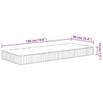 vidaXL Matelas à ressorts ensachés moyen 90x190 cm