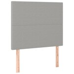 vidaXL Cadre de lit avec tête de lit Gris clair 100x200 cm Tissu