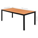 vidaXL Ensemble à manger de jardin 9Pièces PVC résine tressée noir marron