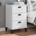 vidaXL Table de chevet VIKEN blanc bois d'ingénierie