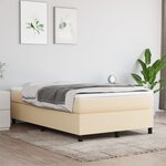 vidaXL Cadre de lit Crème 120 x 200 cm Tissu