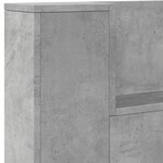 vidaXL Tête de lit Gris béton 140 x 16 5 x 103 5 cm Bois d'ingénierie