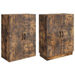 vidaXL Ensemble de Meubles 2 Pièces Chêne fumé Bois d'ingénierie